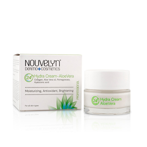 Ενυδατική κρέμα Nouvelyn Hydra Cream εικοσιτετράωρη με κολλαγόνο, αλόη και ρόδι.